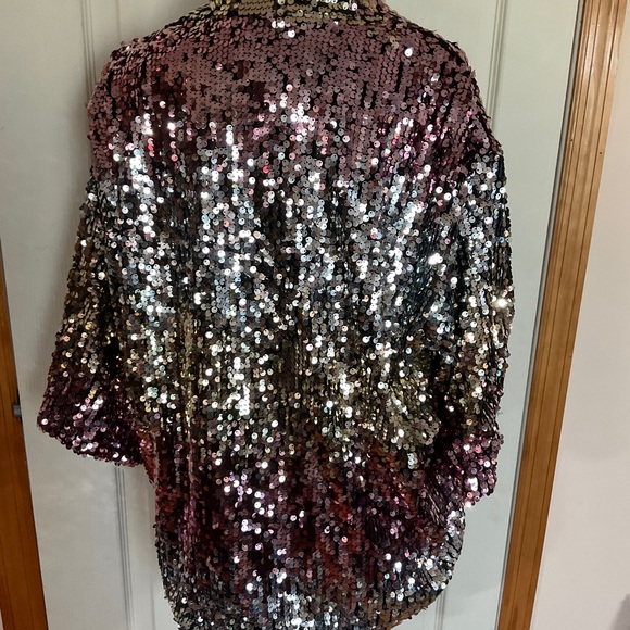 NWOT KATE LANDRY SEQUINED JACKET, ONE SIZE OS - Picture 2 of 3